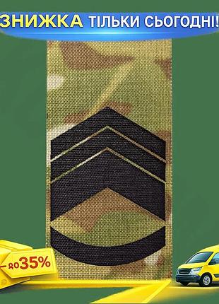 Ku погон на липучке universal fit camotec старший мастер сержант военный нашивка из кардуры для формац uni2l_k