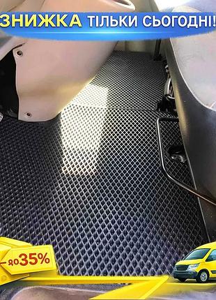 Килимки eva сині для opel vivaro 2001-2015 2шт гумовий килимок для салону авто захисту від бруду ku-22