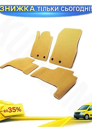 Коврики eva для toyota land cruiser 200 2012-2021 бежевые модельные резиновые коврики в салон 5 штук ku-22