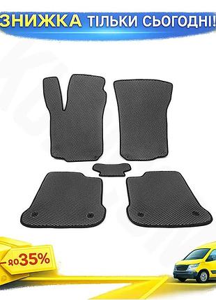 Килимки eva чорні для volkswagen jetta 1998-2005 модельні гумові килимки для салону захисту від бруду ku-22