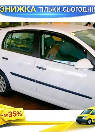 Ветровики hic для volkswagen polo 2010-2017 4 шт дефлекторы окон самоклейка для защиты от дождя и ветра ku-22