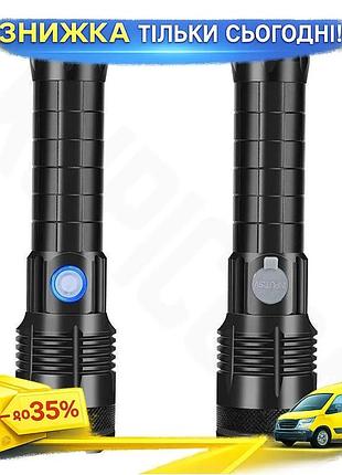 Ручной аккумуляторный фонарь bl-b99-p99 черный светодиодный фонарик для кемпинга и туризма с оптическим ku-22