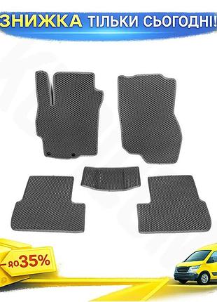 Килимки eva сірі для mitsubishi lancer x 2008-2021 модельні гумові килимки для салону 5 шт ku-22