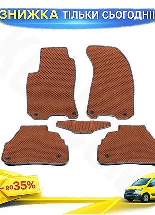 Килимки eva цегляні для volkswagen passat b5 1997-2005 5шт гумовий килимок для захисту салону авто ku-22