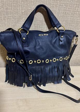 Сумка-тоут miu miu 1:1, натуральная кожа
