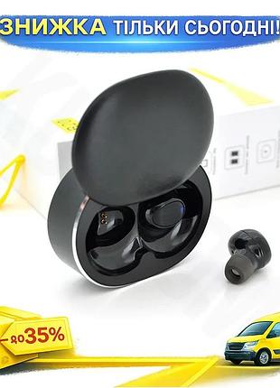 Ku бездротові навушники bluetooth universal fit v5.0 із зарядним кейсом 500mah компактні блютуз навушн uni2l_k