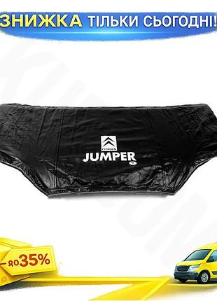 Чехол капота для citroen jumper 1995-2001 экокожа защитный тюнинг для авто крючки ku-22