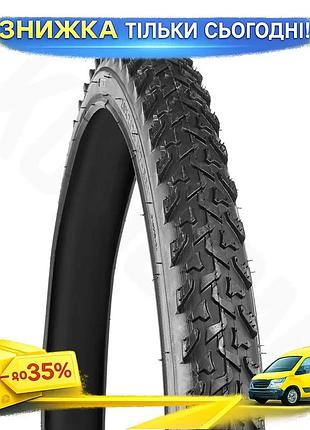 Ku велосипедная покрышка grey's universal fit 26x2.125 черная для городских и легких оффроуд поездок р uni2l_k