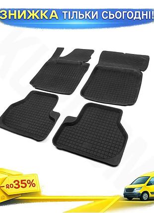Гумові килимки з бортом 4 шт polytep для seat leon 2005-2012 року захисні килимки для салону авто ku-22