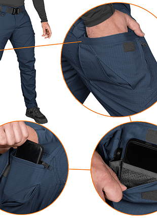 Ku брюки camotec герц universal fit rip-stop stretch синие для военных и силовых структур комфортные т uni2l_k 5