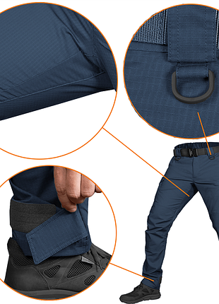 Ku брюки camotec герц universal fit rip-stop stretch синие для военных и силовых структур комфортные т uni2l_k 6