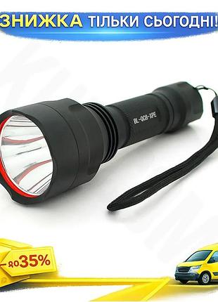 Ku ліхтар-підствольний тактичний bailong universal fit 1led 300 люмен для полювання та спорту чорний з uni2l_k