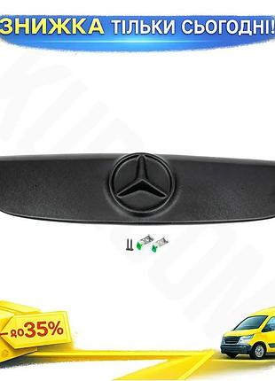 Зимняя накладка на решетку mercedes viano 2004-2010 матовая дефлектор для защиты от снега и льда ku-22