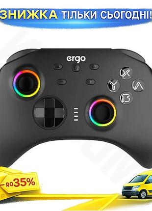 Ku геймпад ergo бездротовий universal fit bluetooth 5.0 для пк nintendo switch android tv вібрація rgb uni2l_k
