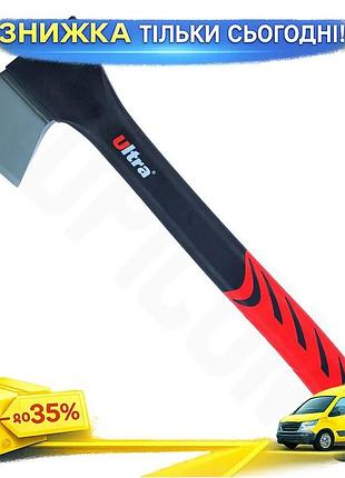 Ku топор 950г фиберглассовая universal fit рукоятка 445мм ultra для рубки и лесозаготовки с тефлоновым uni2l_k
