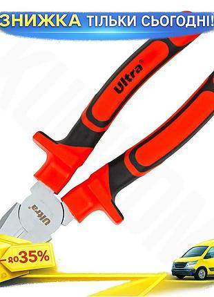Ku плоскогубці vde 1000в universal fit 200мм crv діелектричні для електромонтажу та слюсарних робіт uni2l_k
