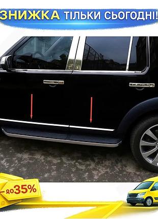 Молдинг дверний omsaline 4 шт нержавіюча сталь для land rover discovery iii хром накладки для захисту дв ku-22