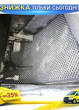 Килимки eva чорні для hyundai sonata yf 2010-2014 модельні гумові килимки для захисту салону ku-22