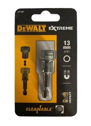 Головка торцевая dewalt extreme impact 1/4" х 13 мм магнитная для удаления металлической стружки 2 шт ku-22