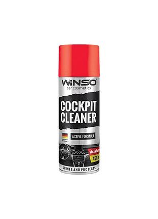 Поліроль для панелі приладів winso cockpit cleaner 450мл клубника очищувач для автомобіля захист від ста ku-22
