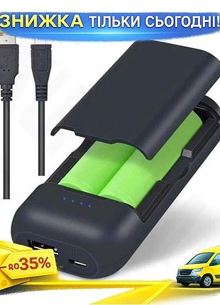 Ku універсальний зарядний пристрій universal fit power bank для двох акумуляторів 18650 з індикатором uni2l_k