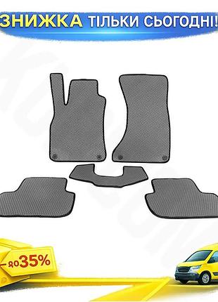 Коврики eva серые для audi a4 b8 2007-2015 5шт резиновый коврик для салона защита от грязи ku-22