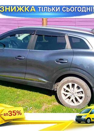 Ветровики sunplex sport для renault kadjar 4 шт дефлекторы окон самоклеящиеся для защиты от дождя и ветр ku-22