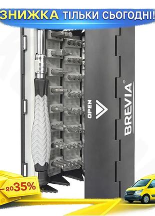 Ku викрутка brevia з universal fit насадками 126в1 для точних робіт ергономічна з подовжувачем та кейс uni2l_k