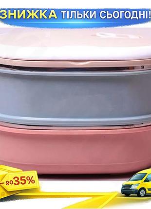 Ku ланч-бокс kamille food universal fit box 2 ємності 700мл контейнер для їжі з ручками та кришкою для uni2l_k