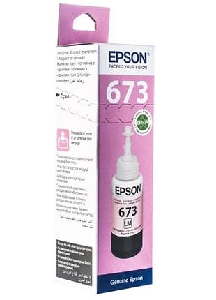 Контейнер с чернилами epson 673 light magenta 70мл l800/1800 (c13t67364a)