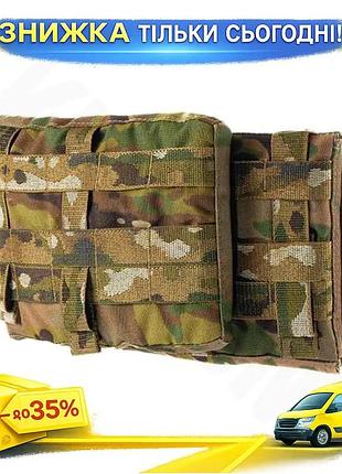 Боковые карманы fam-tac 15×20 мультикам для плитоносок m5/m6/m7 крепление molle velcro клапан для фиксац ku-22
