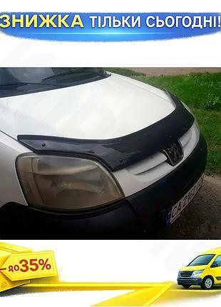Дефлектор капота eurocap для peugeot partner 2003-2008 мухобойка поликарбонат защита от грязи и снега ku-22