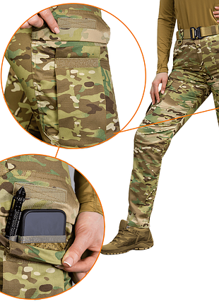 Ku брюки женские camotec universal fit pani patrol pro мультикам для военных удобные тактические брюки uni2l_k 4