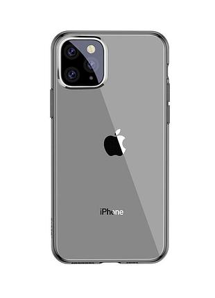 Ku чехол для iphone universal fit 11 pro baseus simplicity силиконовый прозрачный черный для защиты от uni2l_k 3