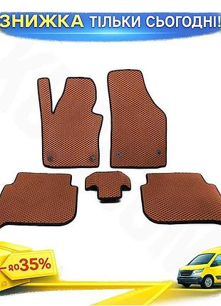 Килимки eva цегляні для volkswagen touran 2003-2010 4шт гумовий килимок для захисту салону авто ku-22