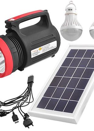 Фонарь-прожектор ask-1902t 5w 20smd с солнечной панелью и powerbank для кемпинга и дачи светодиодный ku-22