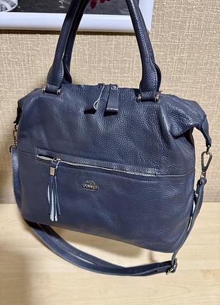 Сумка satchel coach, натуральная кожа