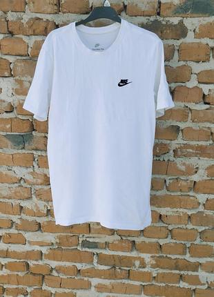 Біла бавовняна футболка nike