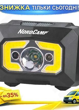 Ku фонарь налобный nord universal fit camp 280lm с сенсором белый красный для походов и активного отды uni2l_k