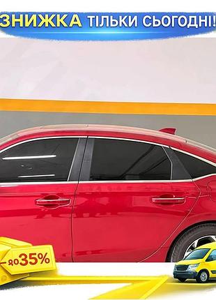 Нижние молдинги стекол 8 шт нержавейка carmos для honda civic sedan 2021- гг хромированные накладки для ku-22