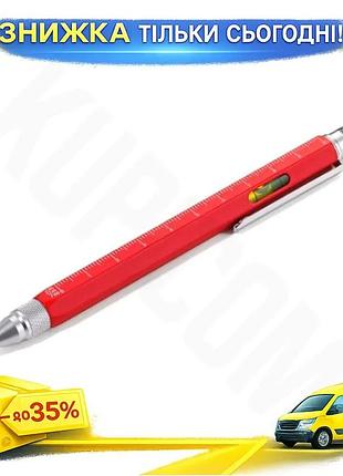 Ku ручка шариковая troika universal fit construction с стилусом и линейкой для инженеров и архитекторо uni2l_k