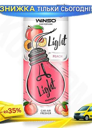 Ku ароматизатор повітря winso universal fit light peach целюлозний для дому та автомобіля фруктовий за uni2l_k