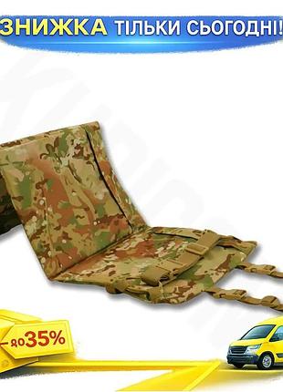 Тактический каремат 3-х секционный мультикам для военных с теплоизоляцией и molle системой ku-22
