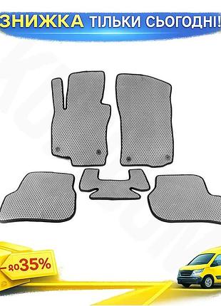 Коврики eva серые для skoda octavia ii a5 2006-2010 5шт резиновый коврик для салона авто защиты от грязи ku-22