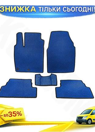 Килимки eva сині для nissan qashqai 2007-2010 гумовий килимок в салон для захисту від бруду ku-22