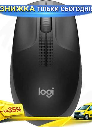 Ku миша logitech бездротова universal fit оптична 1000 dpi для комп'ютера та ноутбука чорна сірий ерго uni2l_k