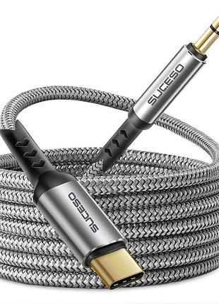 Стереокабель type c- jack 3.5 (aux) suceso 1,2 м