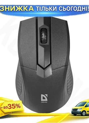 Ku миша defender оптична universal fit дротова usb 1000 dpi чорна для комп'ютера офісна миша 3 кнопки uni2l_k