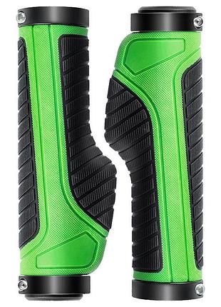 Анатомические грипсы / велосипедные ручки west biking 0804021 green