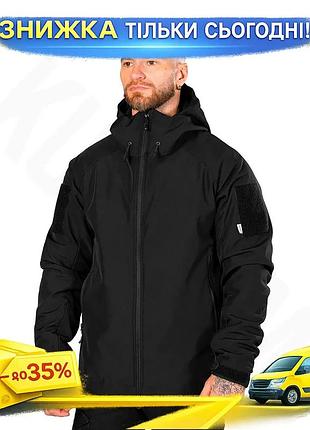 Ku куртка camotec softshell universal fit чорна 3xl для захисту від вітру та вологи формена куртка для uni2l_k